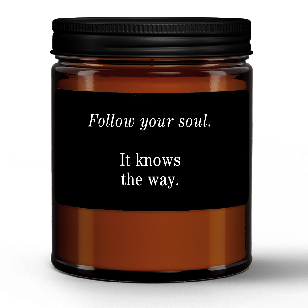 Natural Wax Candle in Amber Jar (9oz)