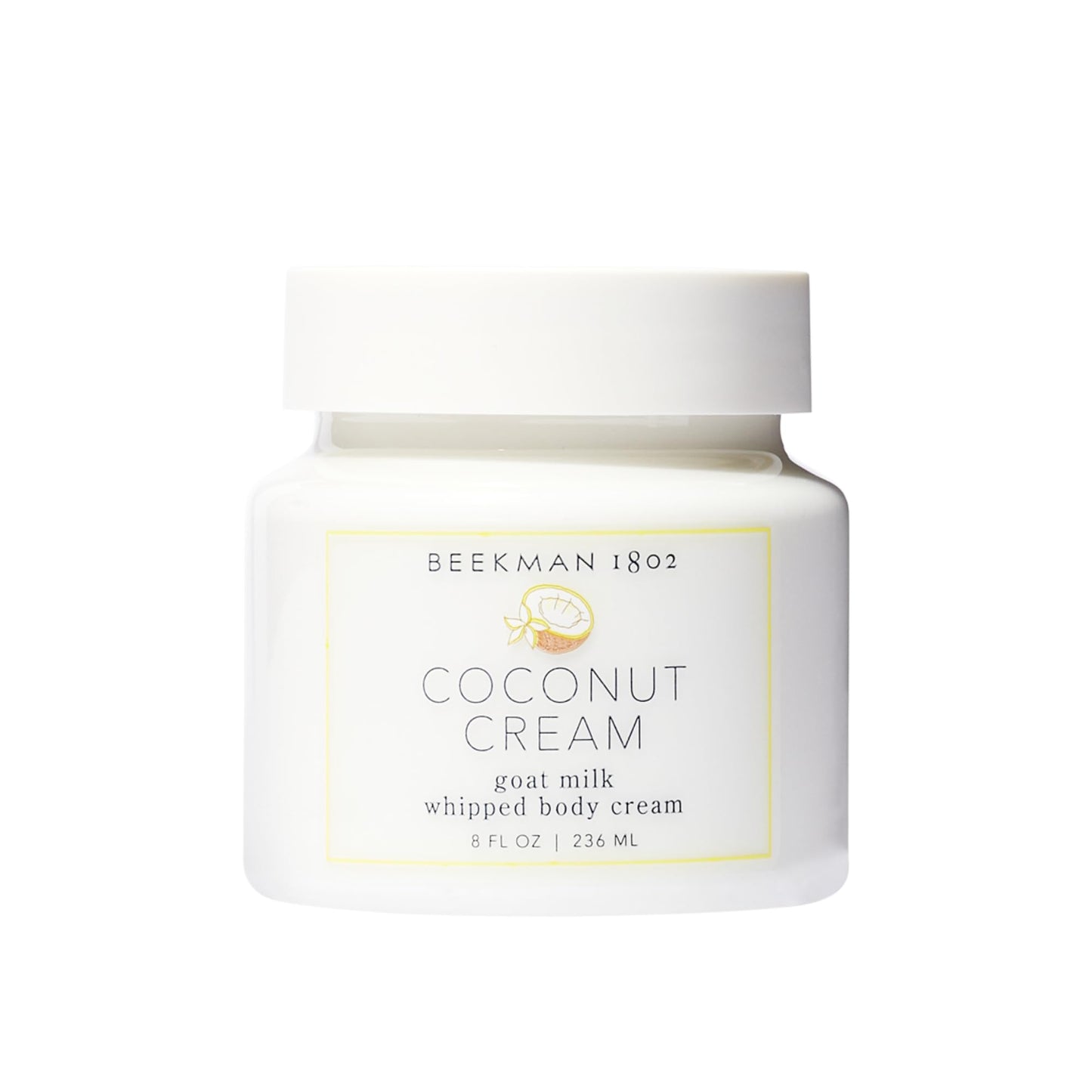 Beekman 1802 Whipped Body Cream, Pure - Fragrance Free - 8 oz - Intensely Hydrating & Softens Skin - With Goat Milk - Good for Sensitive Skin - Cruelty Free