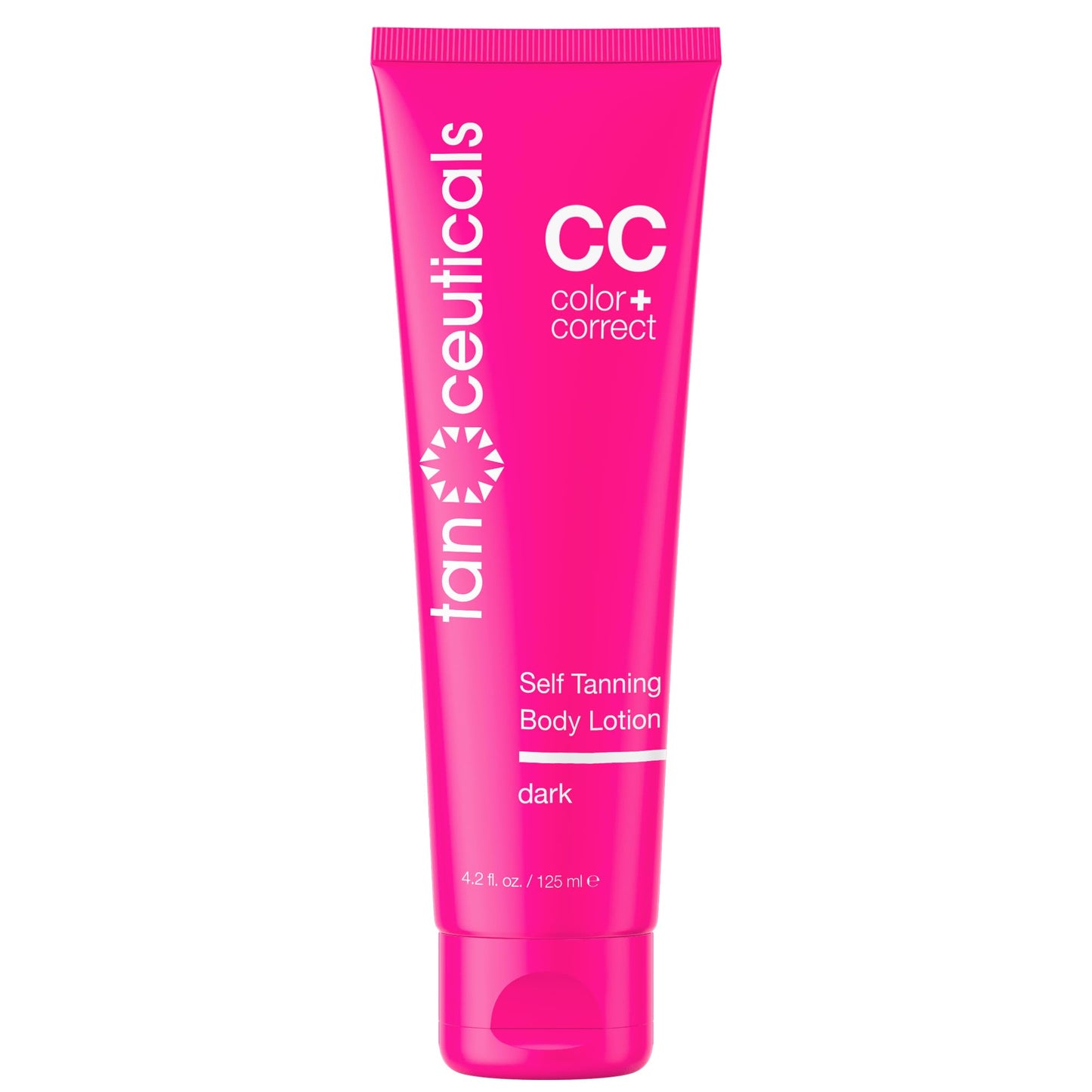 Tanceuticals #1 Rated Self Tanner - CC Self Tanning Lotion for Body Gives Natural, Long Lasting Sunless Tan - Fresh Coconut Scent and Full of Healthy Botanicals - Easy to Apply - Dark 4.2 oz