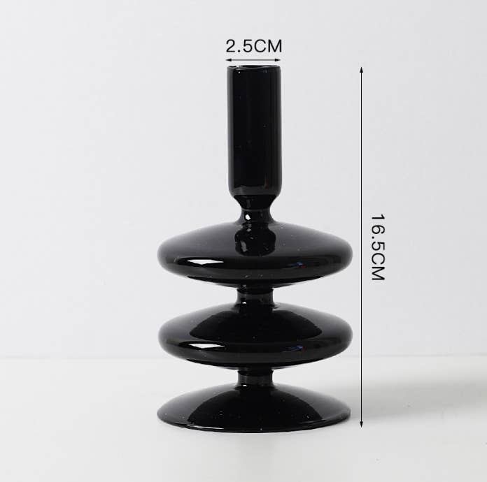 {Fiddlehead Craftsman} Mid-Century Modern Taper Holder :: Black #3