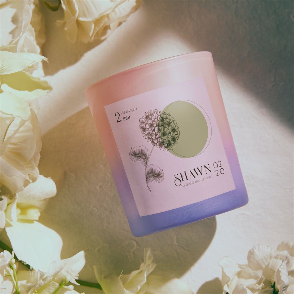 Personalized Month Candle Birthday Flowers Candle Home Decorative Gifts