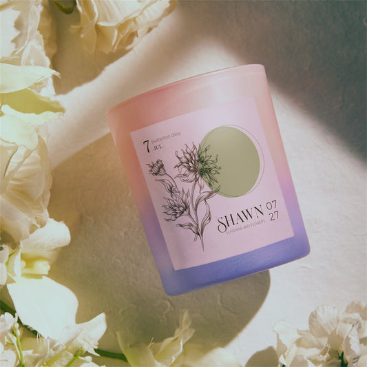 Personalized Month Candle Birthday Flowers Candle Home Decorative Gifts