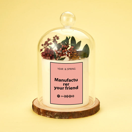 Personalized Spotify Aromatherapy Glass Candles Home Decorative for Friends