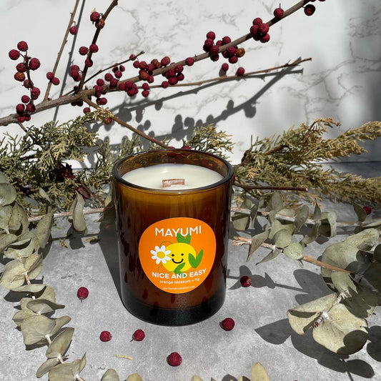 NICE AND EASY CANDLE : orange blossom + fig