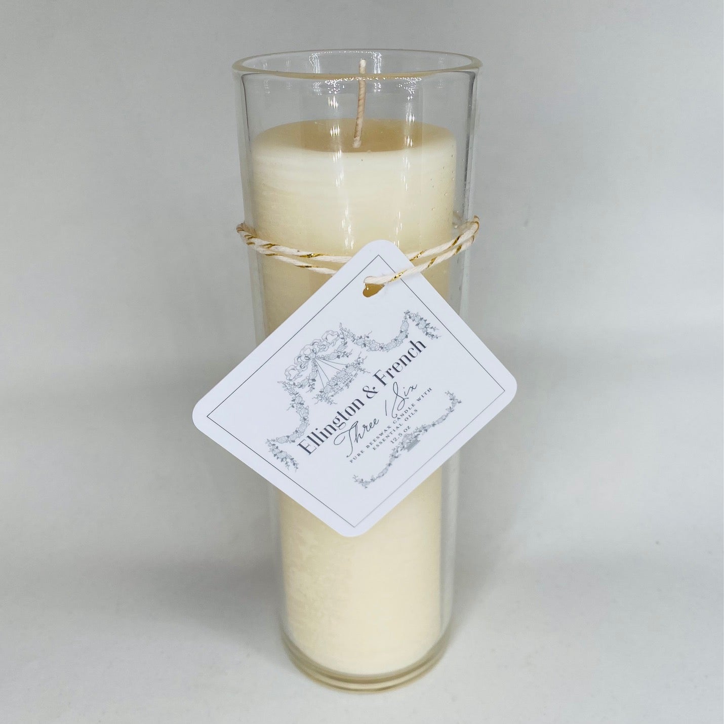{Ellington & French} Beeswax Candle in Sanctuary Glass :: Three/Six Exclusive Scent