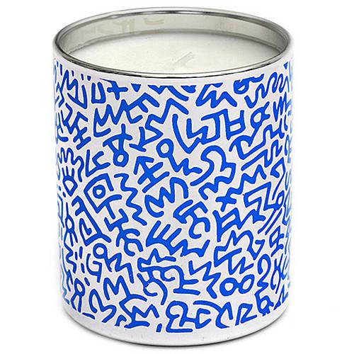 Keith Haring Candles by Ligne Blanche Paris Candles Ligne Blanche Blue Chrome