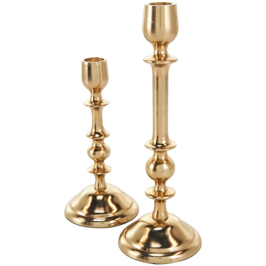 Set of 2 Metal Candle Holders (2 Colors)