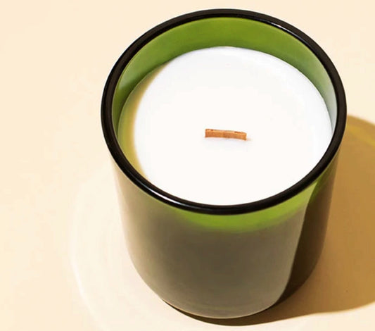 GOOD MORNING CANDLE: geranium + pink rosemary + green moss