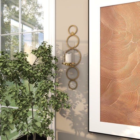 Metal Single Candle Wall Sconce