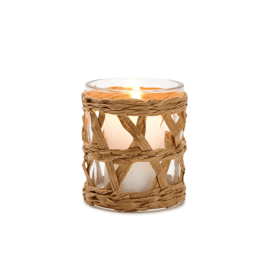 Island Chic Raffia Tealight Holder/Vase - Set of 4
