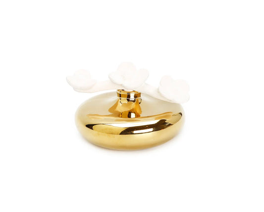 Circular Diffuser w/3 White Flowers/English Pears & Freesia Aroma