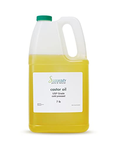 Soapeauty Cold Pressed Castor Oil |100% Pure Natural Castor Oil Promotes Healthy Skin & Hair | Thickens Eyebrows & Lengthens Eyelashes | 7 Pound