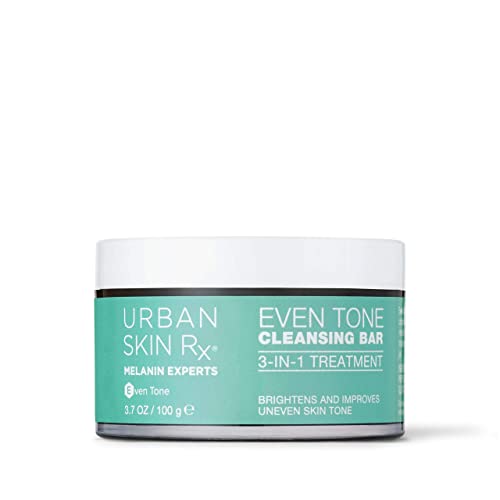 Urban Skin Rx® Even Tone Cleansing Bar | 3-in-1 Daily Cleanser, Exfoliator, and Brightening Mask Helps Diminish Dark Spots, Formulated with Kojic Acid, Azelaic Acid, and Niacinamide | 3.7 Oz