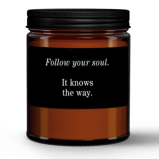 Natural Wax Candle in Amber Jar (9oz)
