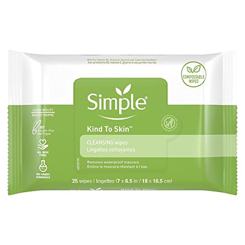 Simple Kind to Skin Cleansing Facial Wipes (25) - Pack of 6
