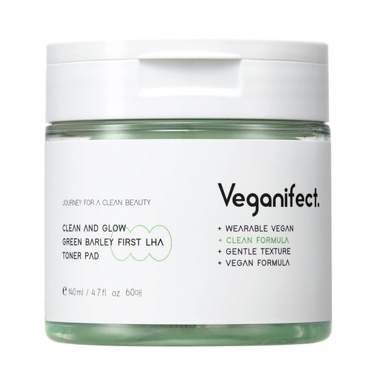 Vegan Effect Green Barley First LHA Toner Pad 140ml, 60ea, 1EA