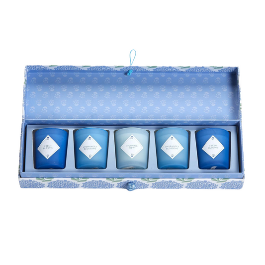 Set of 5 Hydrangea Scented Candles in Gift Box