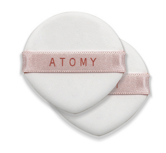 Atomy Gold Collagen Ampoule Cushion Puff Water Drop Shape Antibacterial 2pcs NEW