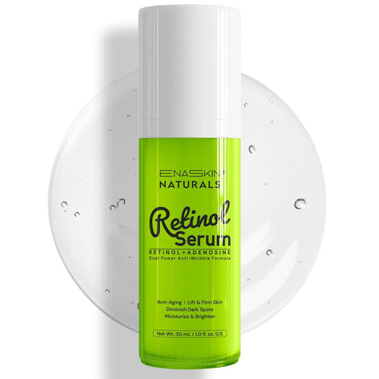 Anti Aging Retinol Facial Serum: Enaskin Naturals Serum for Face - Wrinkles Reducer Treatment with Retinol & Collagen & Hyaluronic Acid & Nicotinamide, Brightening & Firming Skincare Lotion