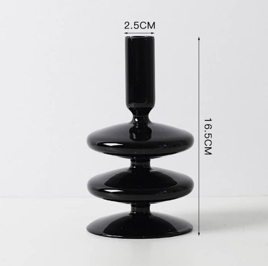 {Fiddlehead Craftsman} Mid-Century Modern Taper Holder :: Black #3