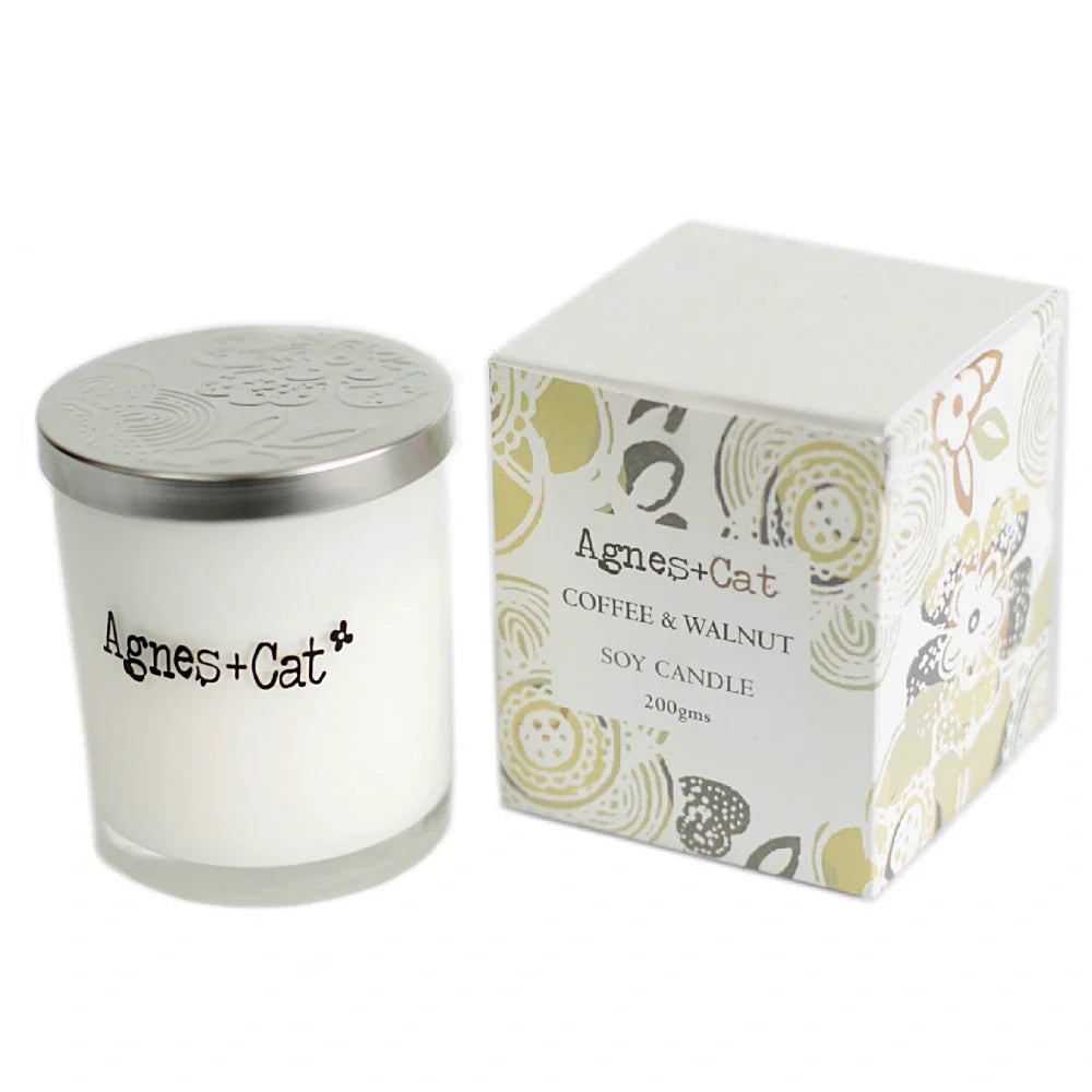 Agnes + Cat Coffee and Walnut Votive Candle