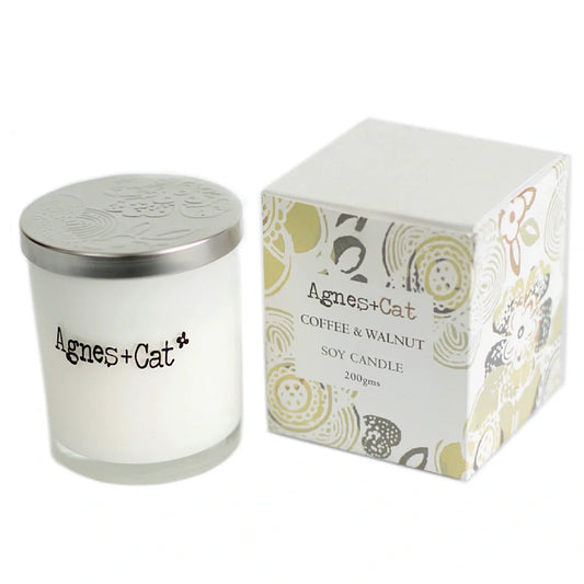 Agnes + Cat Coffee and Walnut Votive Candle