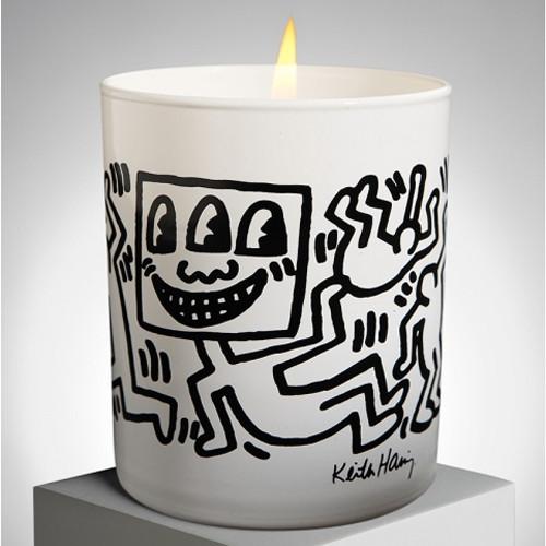 Keith Haring Candles by Ligne Blanche Paris Candles Ligne Blanche White/Black Drawing