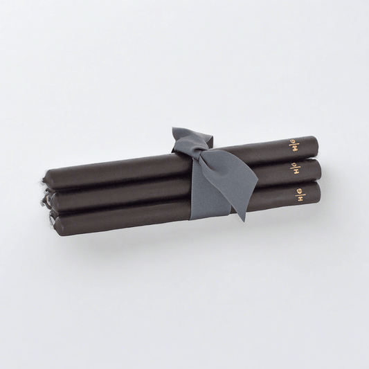 Black Unscented 10" Taper Candle Bundle, Set of 5