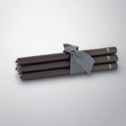 Black Unscented 12" Taper Candle Bundle, Set of 5