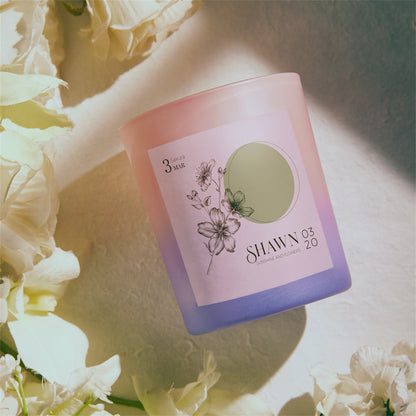 Personalized Month Candle Birthday Flowers Candle Home Decorative Gifts