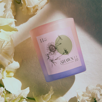 Personalized Month Candle Birthday Flowers Candle Home Decorative Gifts