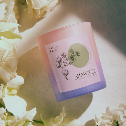 Personalized Month Candle Birthday Flowers Candle Home Decorative Gifts
