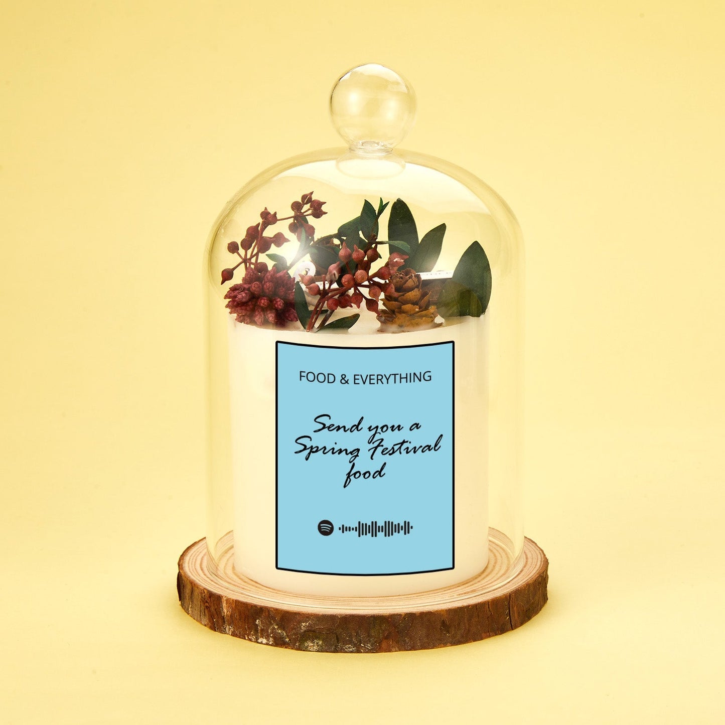 Personalized Spotify Aromatherapy Glass Candles Home Decorative for Friends