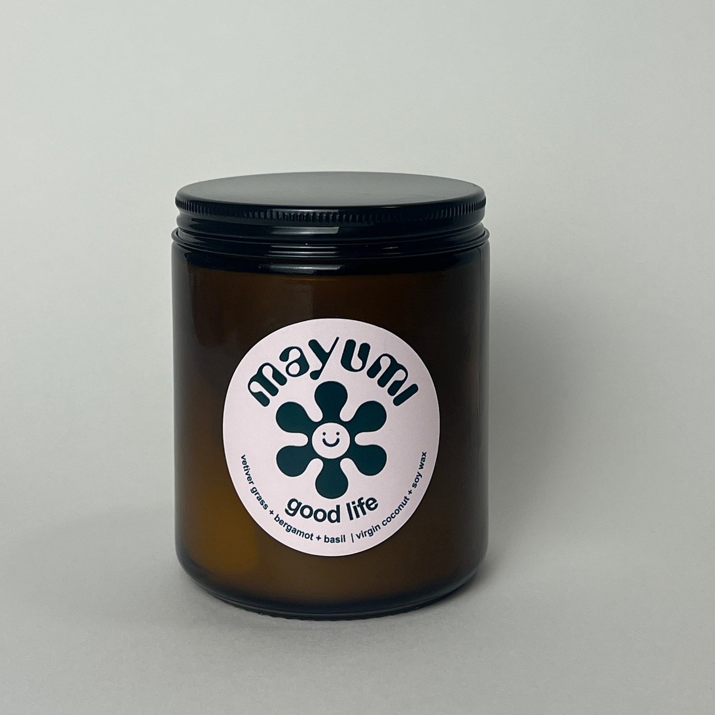 GOOD LIFE CANDLE: vetiver grass + bergamot + basil