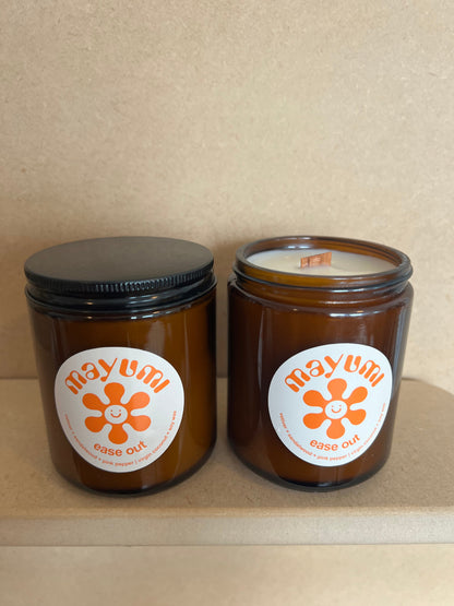 EASE OUT CANDLE : vetiver + sandalwood + pink pepper