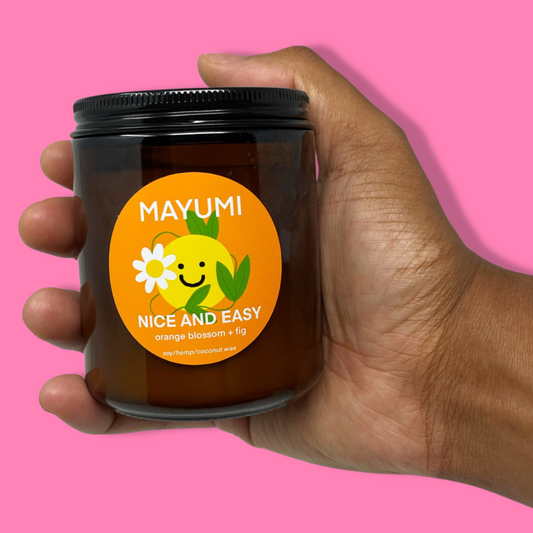 NATURAL NON-TOXIC VEGAN SUSTAINABLE ORANGE BLOSSOM FIG CANDLE