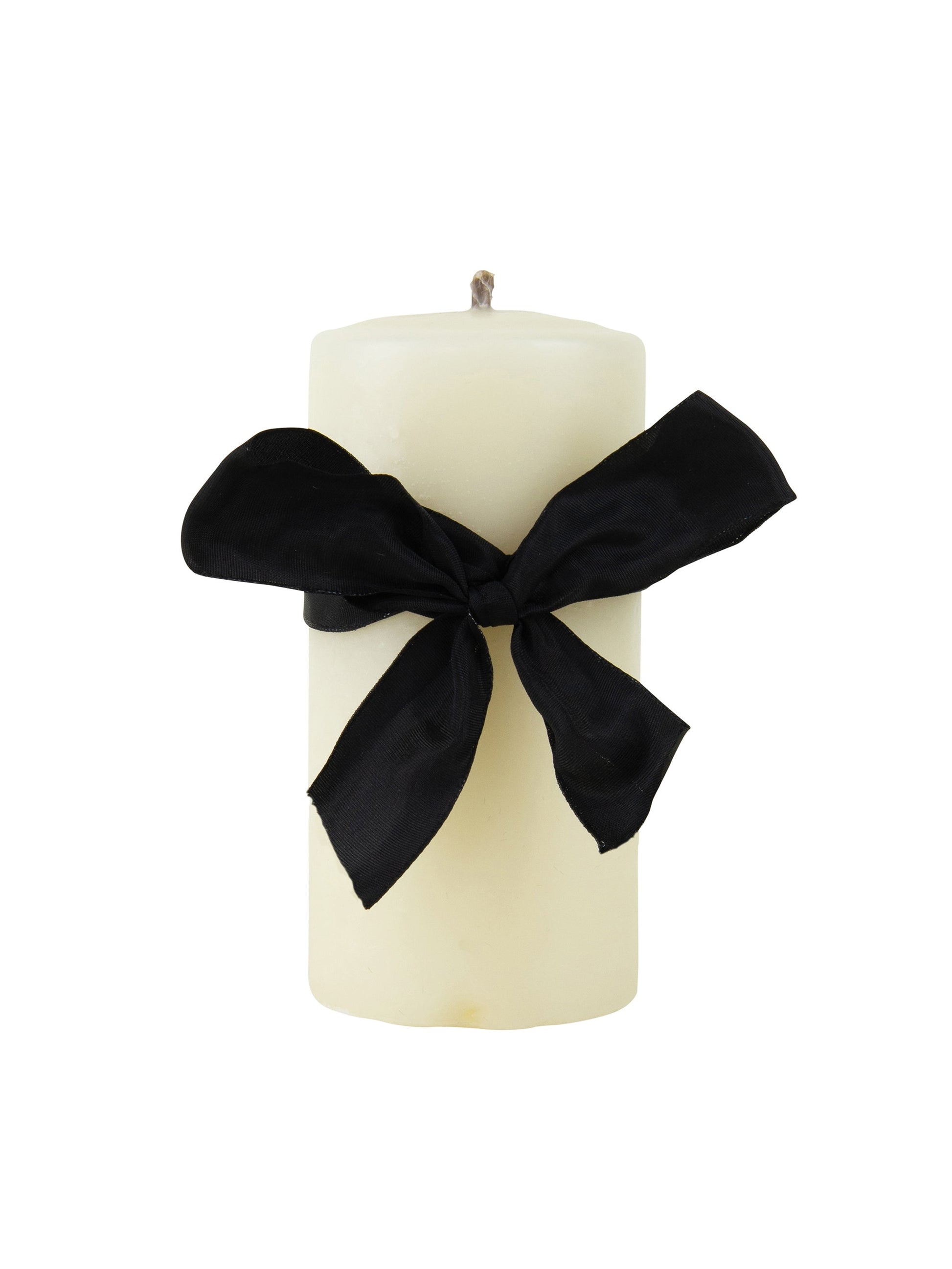 MATCH Pewter Beeswax Smooth Pillar Candle Ivory 4 x 8 Inch  Weston Table