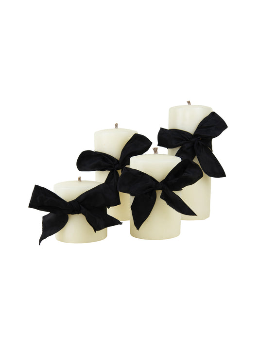 MATCH Pewter Beeswax Smooth Pillar Candle 4 Inch Diameter Weston Table