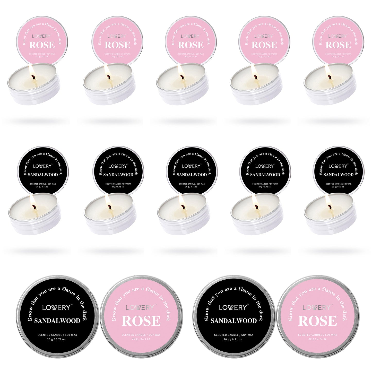 Scented Halloween Soy Candles - 10Pc Aromatherapy Stocking Stuffers