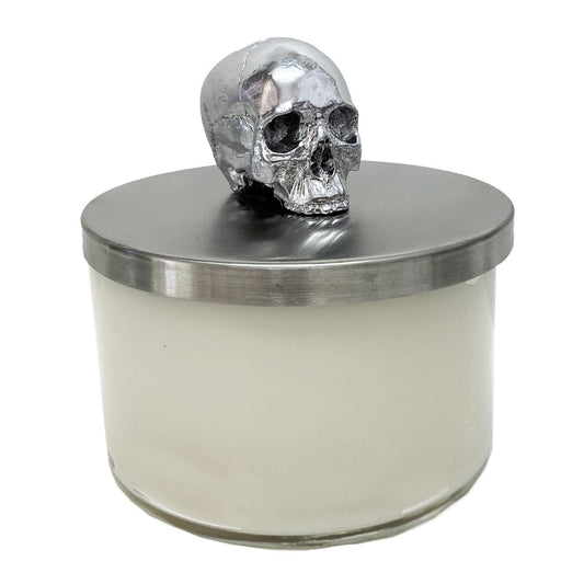 Memento Mori Notre Dame Cathedral Incense Scented Skull Candle by Lisa Carrier Designs