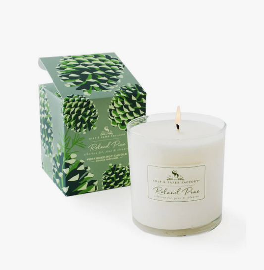 Roland Pine Large Soy Candle 9.5 oz  65 Hr. Burn Time
