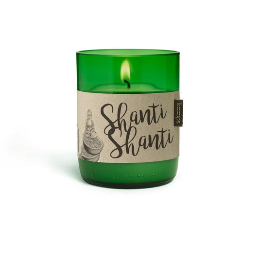 "Shanti Shanti" Looops Natural Scented Candle: West Indian Sandalwood, Lime, Mountain Pine, Frankincense and a dash of our Rosenmeer mixture