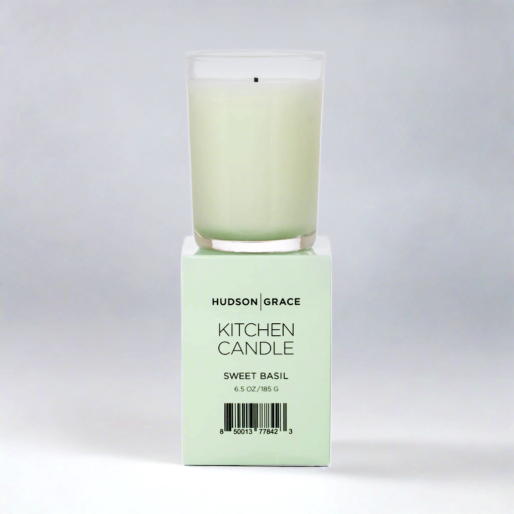 Hudson Grace Sweet Basil Scented Kitchen Candle