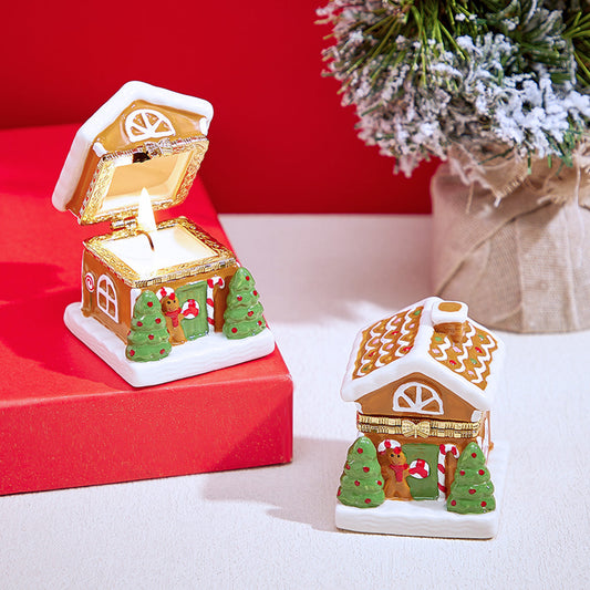 Ceramic Handmade Scented Candle Soy Wax Candle Christmas Gift - Christmas Tree