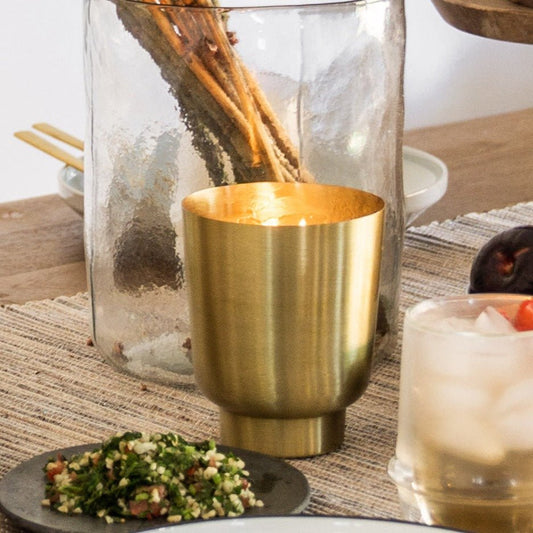 Autumn Sage Gilded Tumbler Metal Candle | Sage, Clay & Juniper