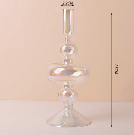 {Fiddlehead Craftsman} Mid-Century Modern Taper Holder :: Iridescent #3