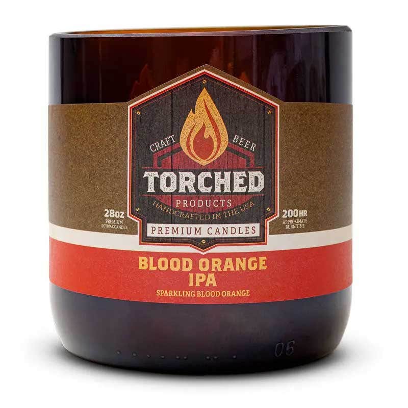Torched Candles Blood Orange IPA Torched Beer Growler Candles