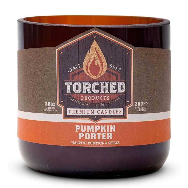 Torched Candles Pumpkin Porter Torched Beer Growler Candles
