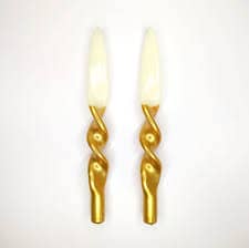 Meloria Denise Candle Glamour Set of 2 - Cream/Gold