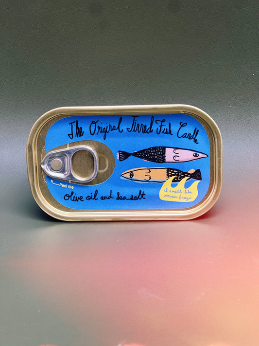 {Tinned Candle} Tinned Fish Candle :: Olive Oil and Sea Salt